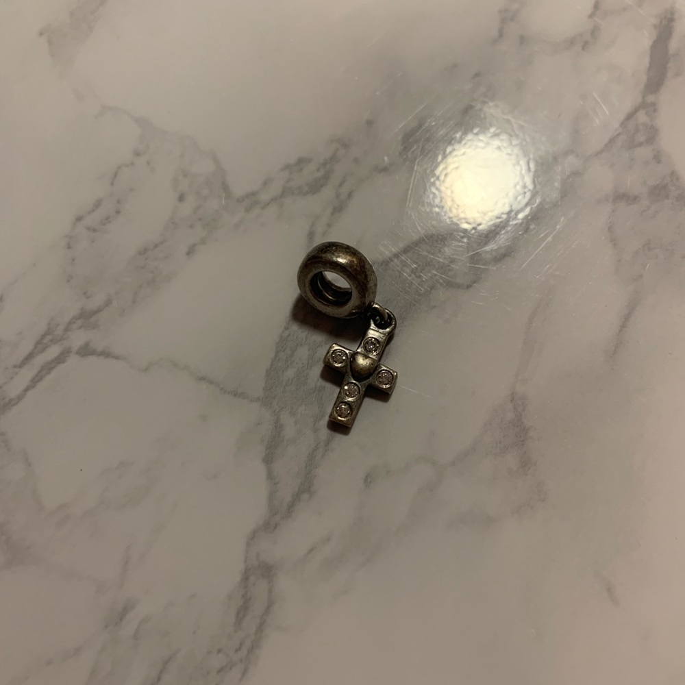 Pandora Silver Dangling Cross Charm